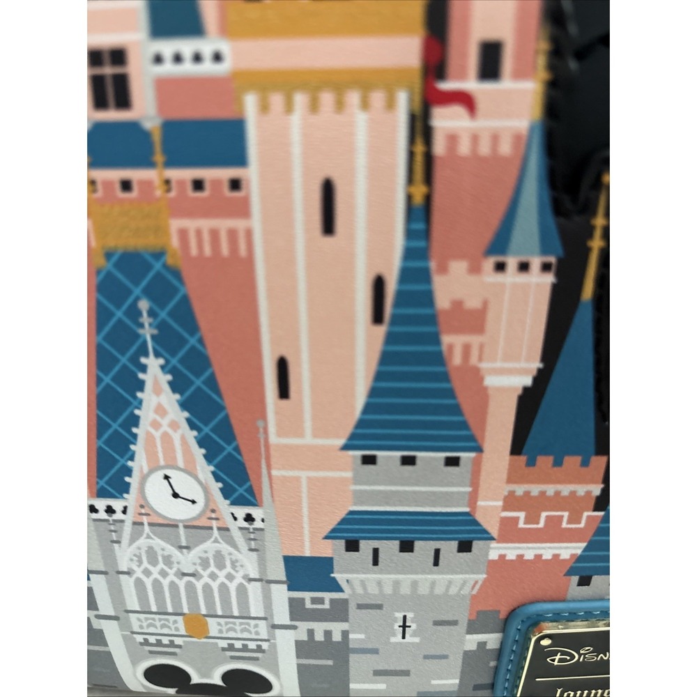 NWT Loungefly Disney Parks light Up Fireworks Cinderella Castle Backpack WOW! - Picture 9 of 11